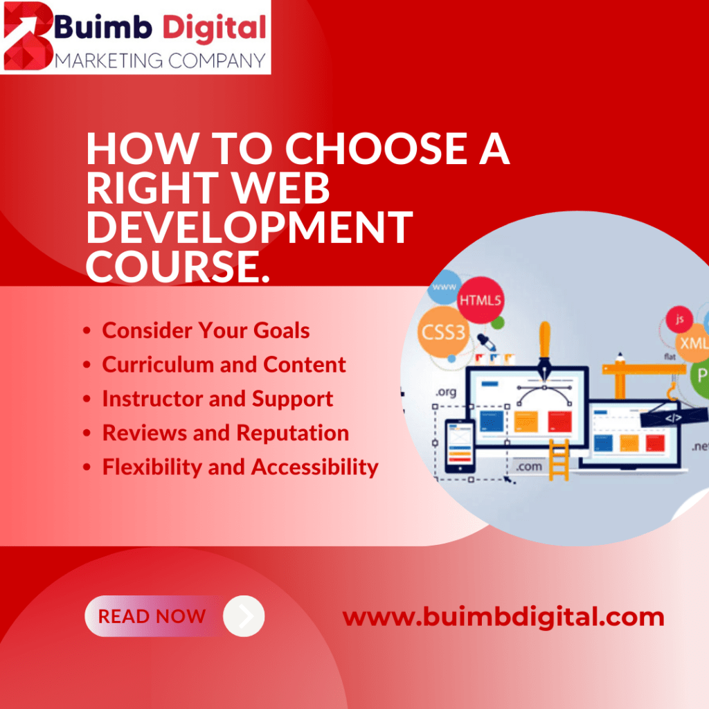 How to choose a right Web Development Course.