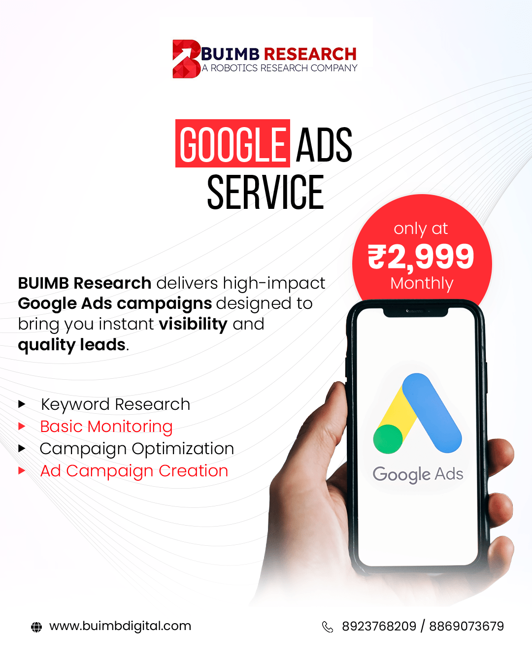 Google Advertising at ₹2999